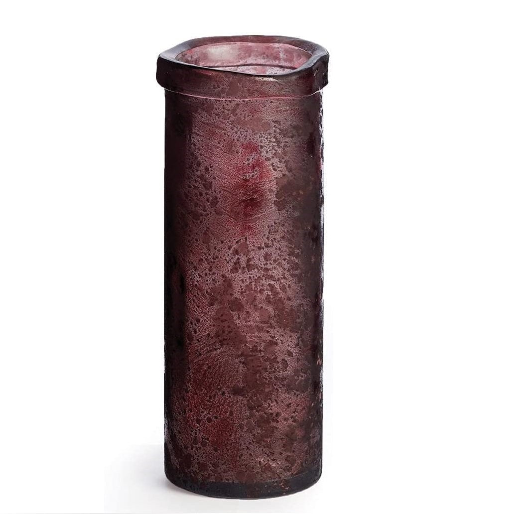 Recycled Glass Aged Garnet Vase