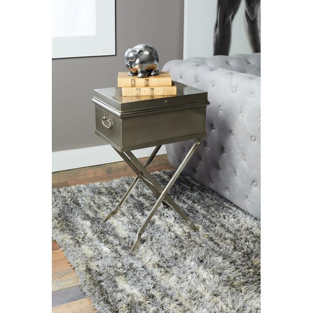 Polished Nickel Bellman's Side Table
