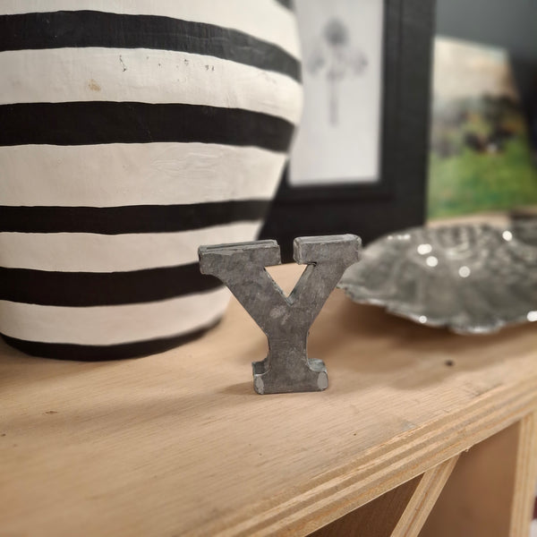 Small Zinc Letter - Y