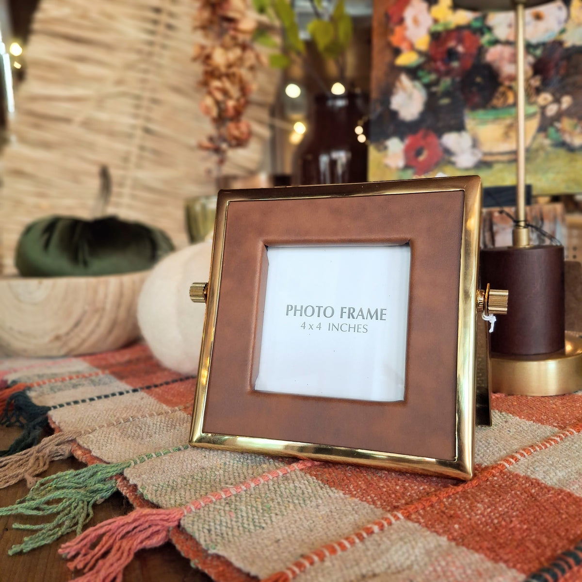 Leather & Gold Frame