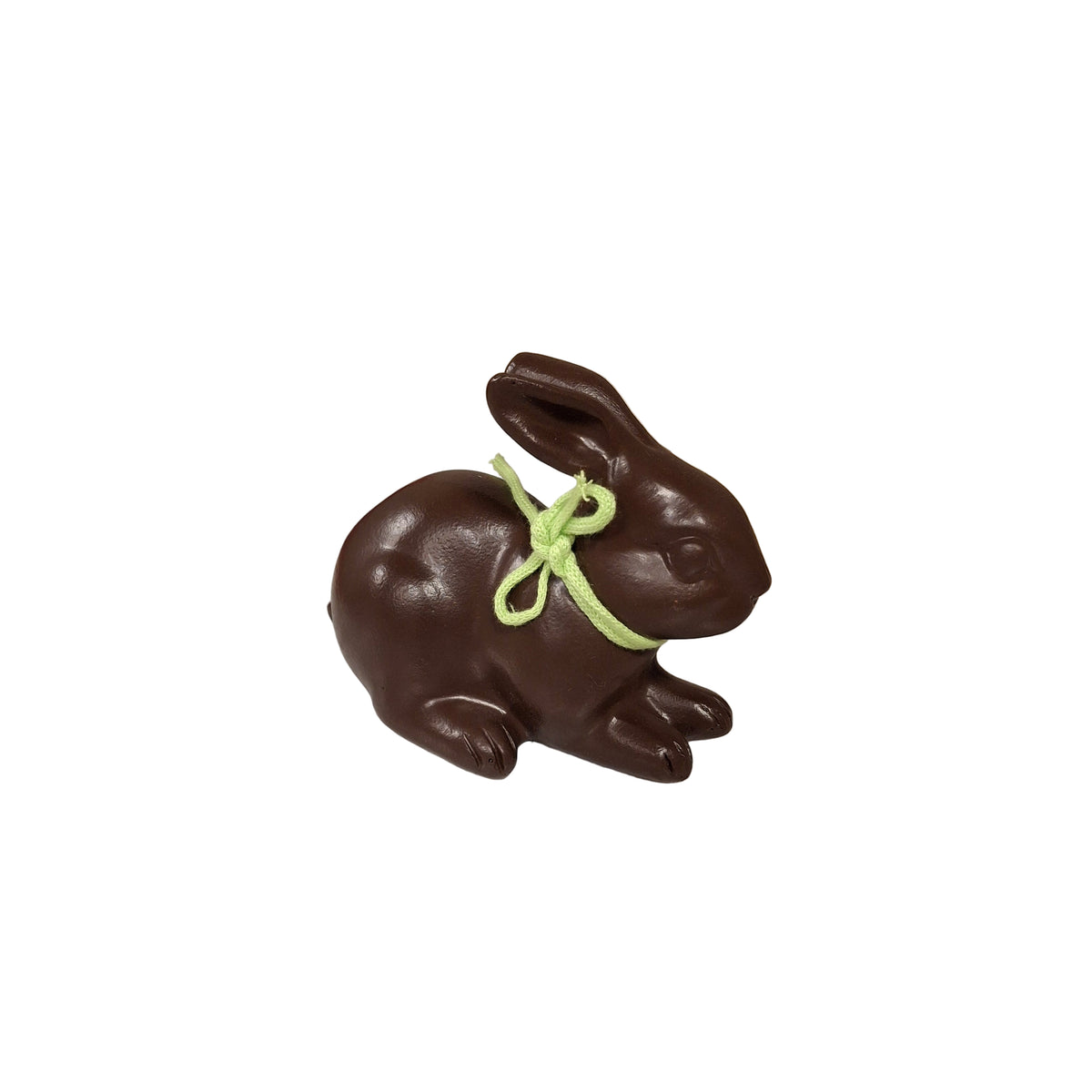 Polyresin Chocolate Easter Bunnies with Green Bow