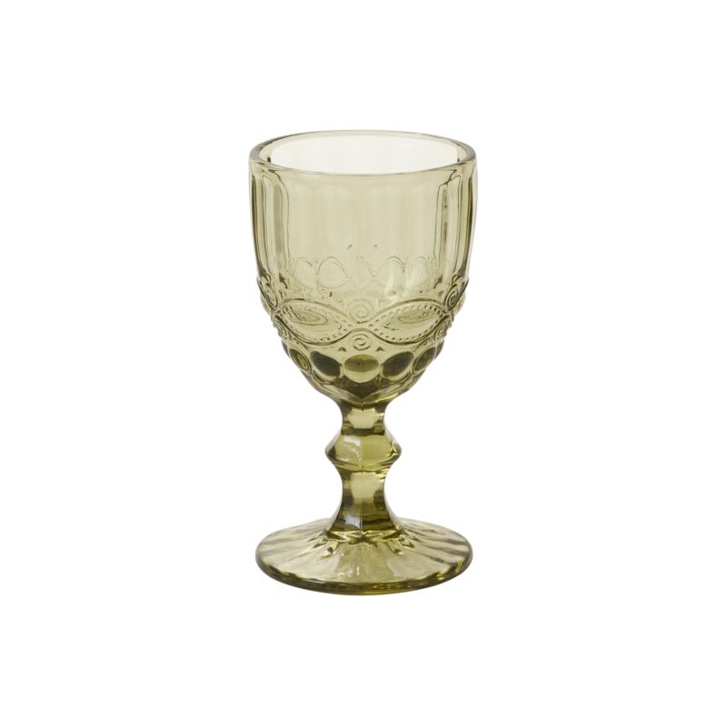 Vintage Inspired Momento Glass Drinkware - Green