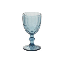 Vintage Inspired Momento Glass Drinkware - Blue