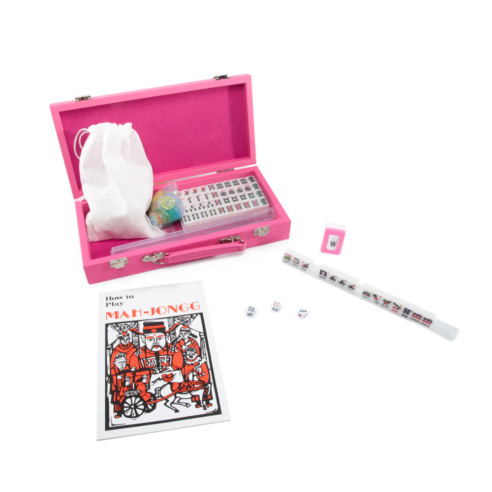 Pink Travel Mahjong Set