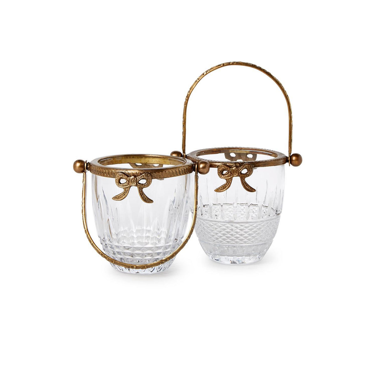 Glass Basket with Bow