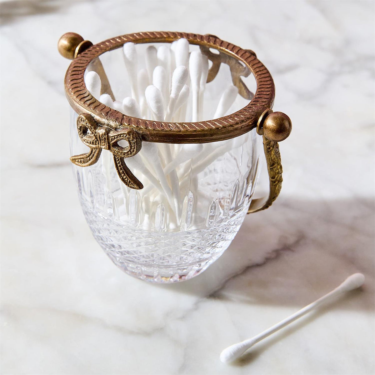 Glass Basket with Bow
