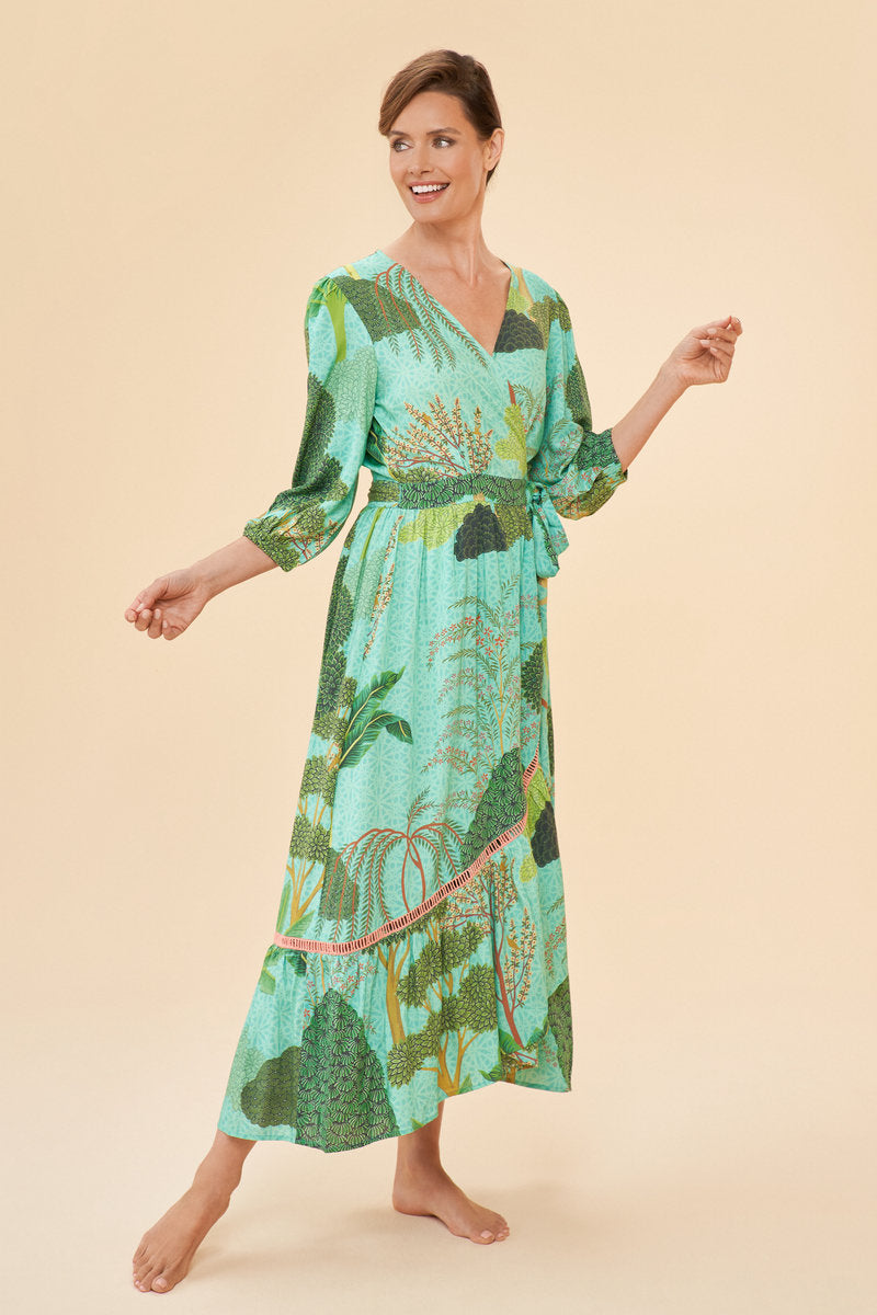 Powder Design Secret Paradise Wrap Dress - Aqua