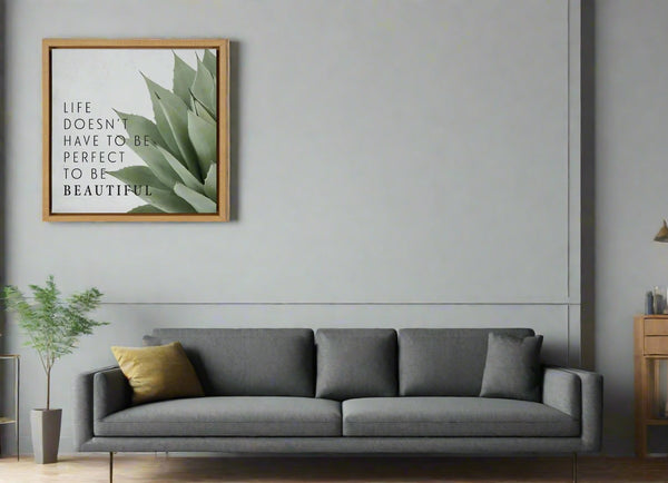 Life Doesn't Have To Be Perfect Framed Canvas