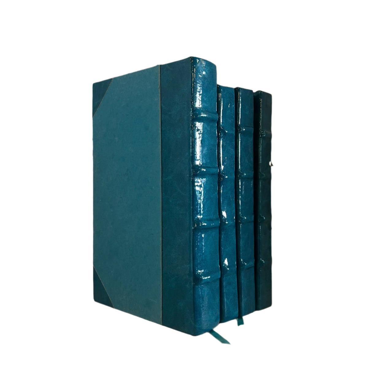 Teal Patent Leather Book (Set of 4)