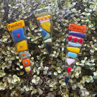 Assorted Glass Herb Markers