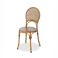 Iron Bistro Chair with Metal Cane Back