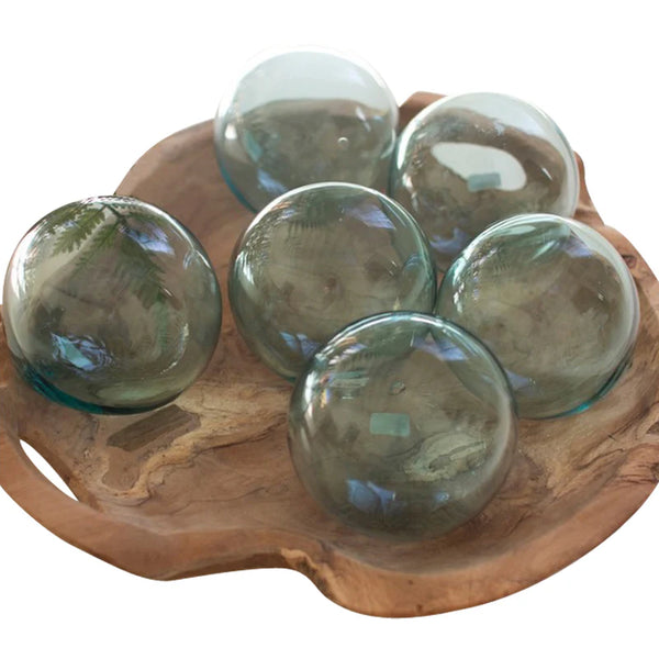 Recycled Columbian Blue Glass Ball