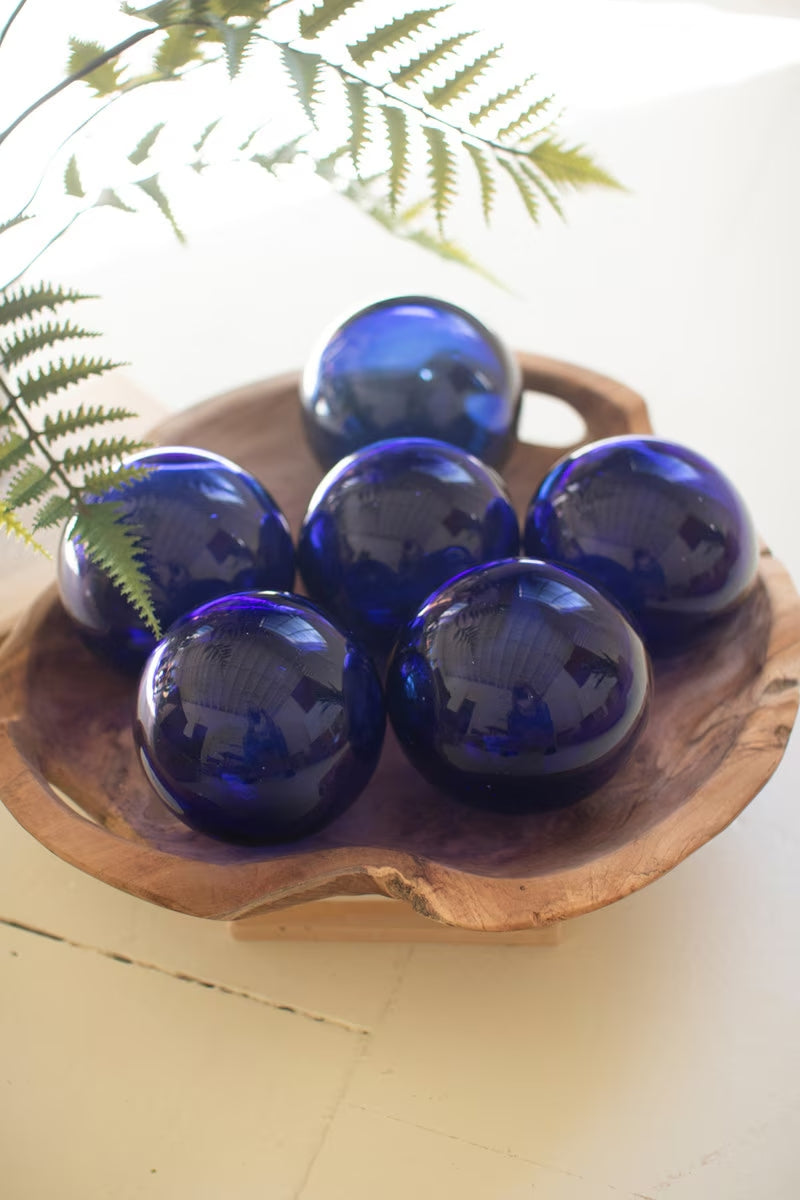 Recycled Columbian Blue Glass Ball