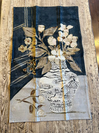 Cotton & Linen Flowers in Vase Printed Tea Towel