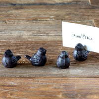 Cast Iron Songbird Place Card Holders