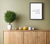 "The More Grateful I Am" Framed Canvas