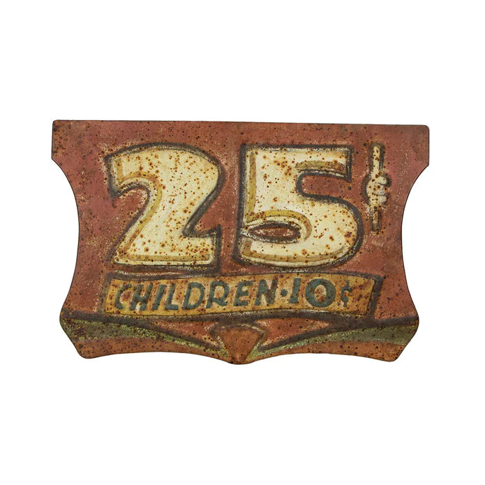25 Cent Tin Sign