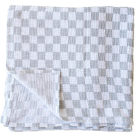 Muslin Swaddle - Dove Grey Check | Alimrose