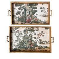 French Life Chinois Print Trays (Set of 2)