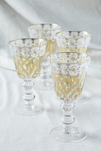 Patina Vie White Twist Goblet Glass