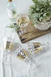 Patina Vie White Twist Goblet Glass