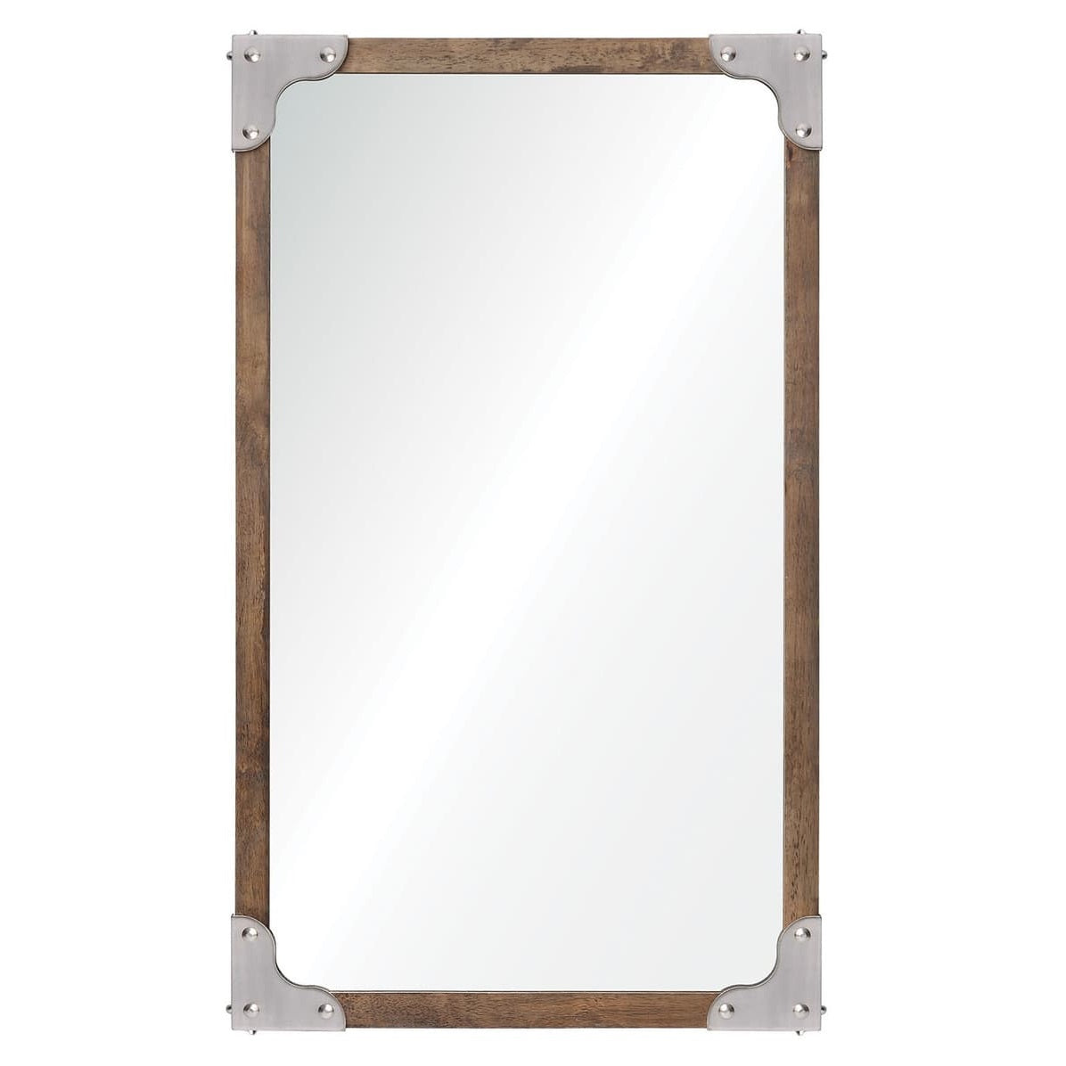 Wood and Metal Wall Mirror