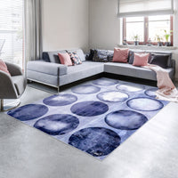 Circles of Blue I Rug - 8 x 10