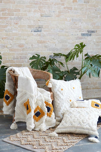 Patina Vie Diamond Tufted Square Pillow Cover - Amalfi Coast