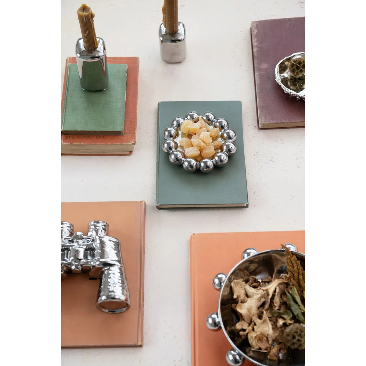 Chrome Stoneware Binoculars