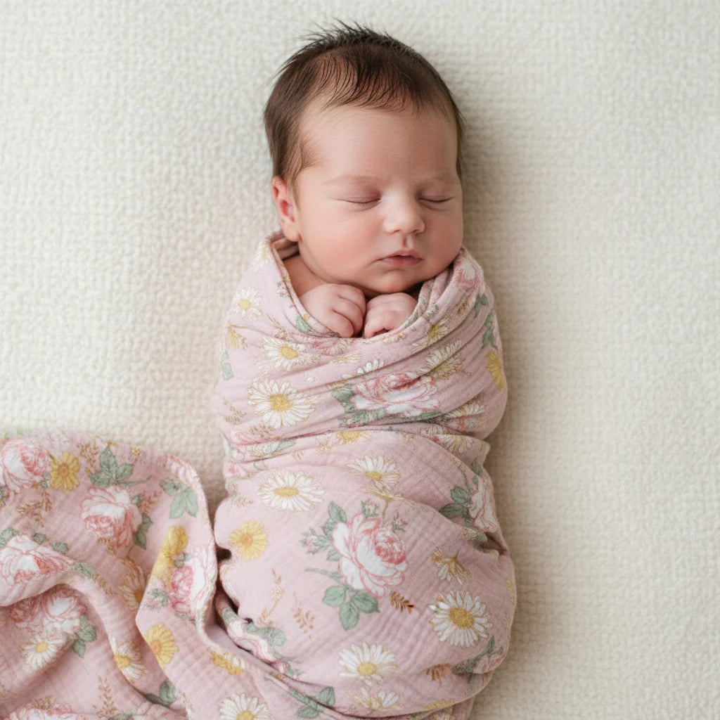 Muslin Swaddle - English Garden | Alimrose