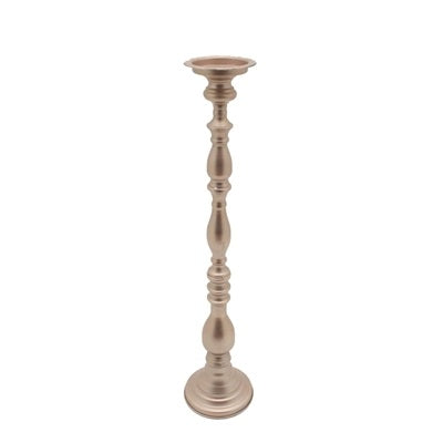Matte Champagne Metal Candleholder