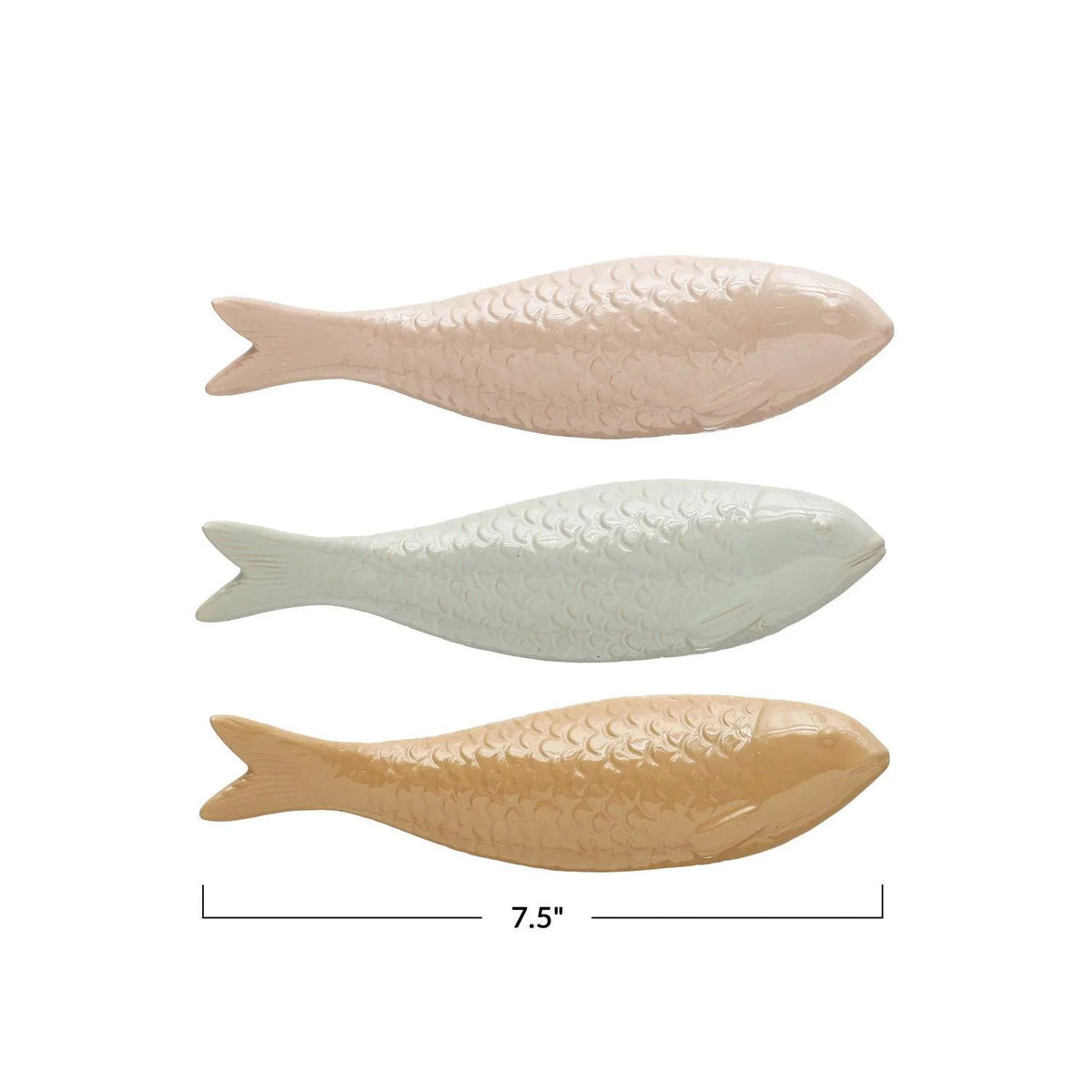 Sculpted Stoneware Fish Decor