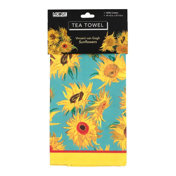 Modgy Cotton Tea Towel - Van Gogh Sunflowers