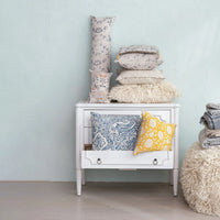 Cotton Voile Floral Lumbar Pillow