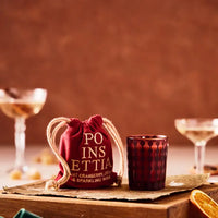 Rewined Poinsettia Candle with Gift Bag - 2.5oz