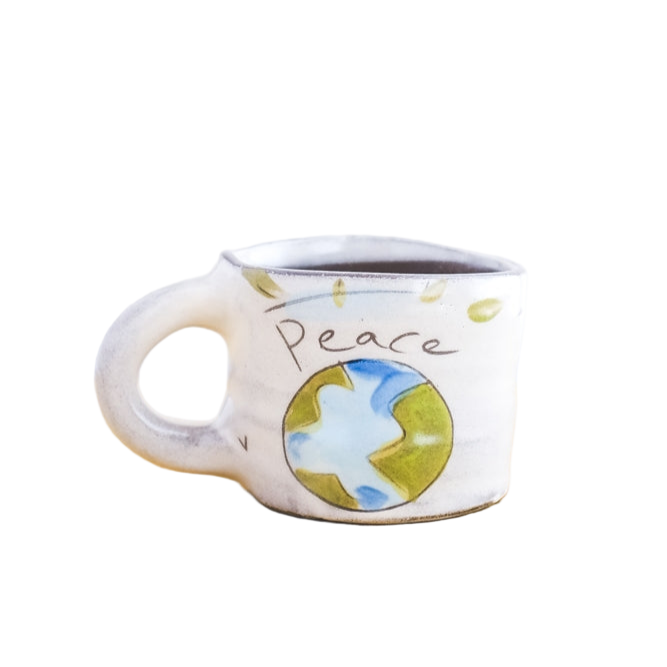 ZPots Handmade World Peace Mini Mug