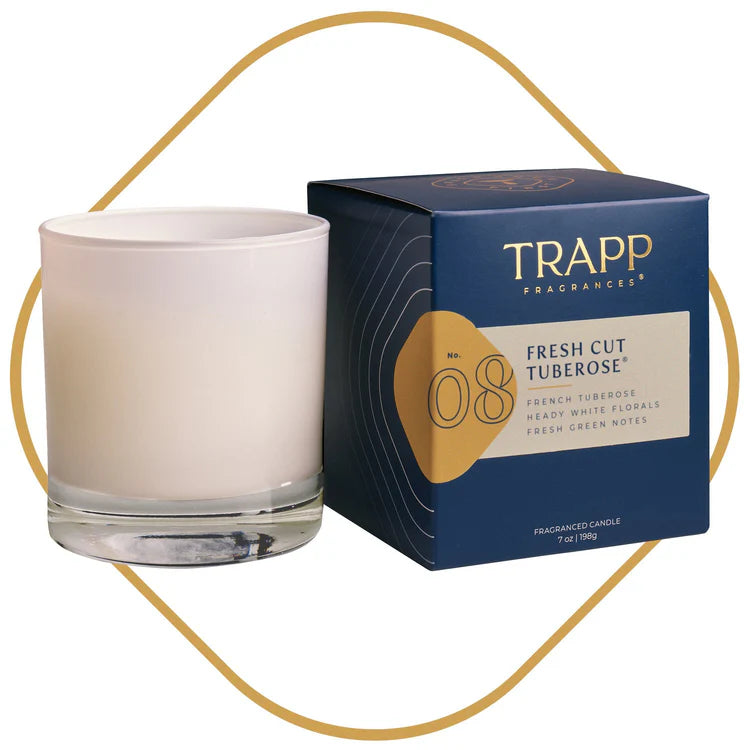 No. 08 Fresh Cut Tuberose 7 oz. Candle | Trapp Fragrances