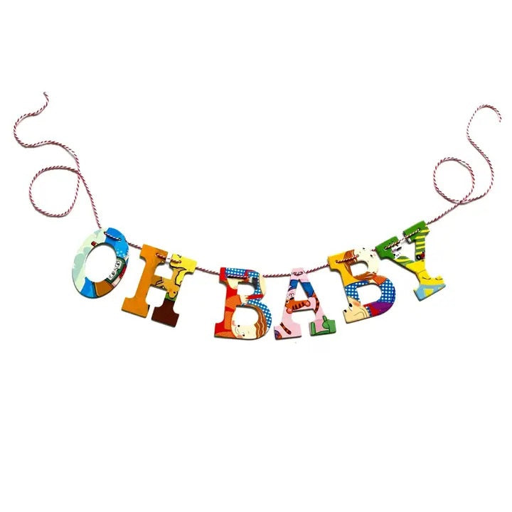 Old Book Garland "Oh Baby"