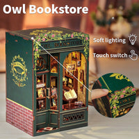 Owl Bookstore model with soft lighting and touch switch feature
