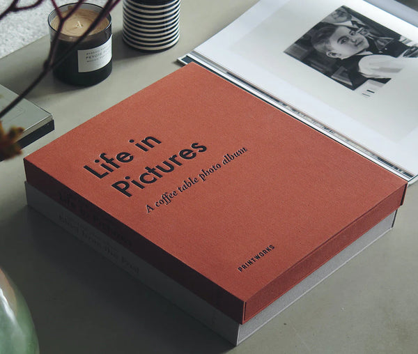 Printworks Orange Coffee Table Photo Album - Life in Pictures