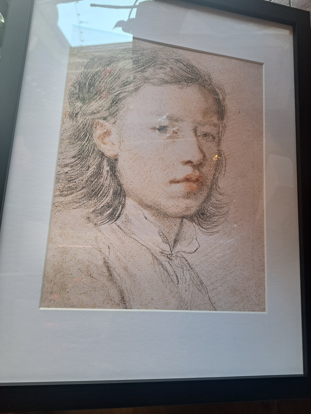 Study of a Girl artist sketch, Framed Gallery Print