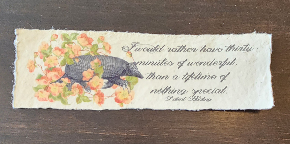 Inspirational Quote With Animal on Handmade Paper Print