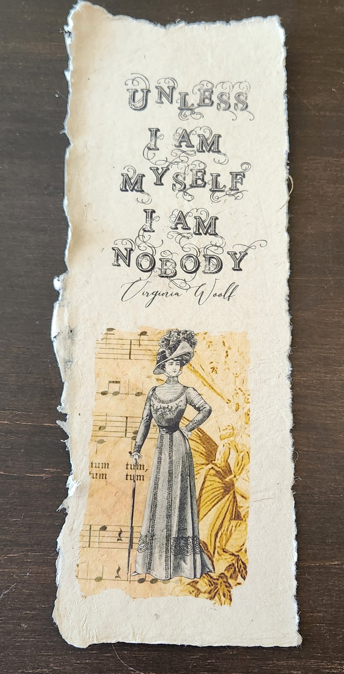 Inspirational Author Quote on Handmade Paper Print