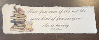 Book Themed Quote on Handmade Paper Print