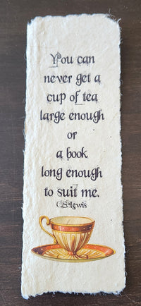 Tea Themed Inspirational Quote on Handmade Paper Print