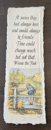 Book Themed Quote on Handmade Paper Print