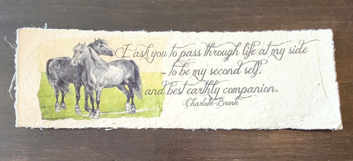 Inspirational Quote With Animal on Handmade Paper Print