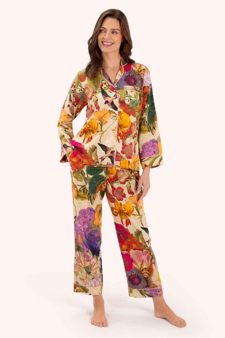 Cream-Autumn Posy Pajamas