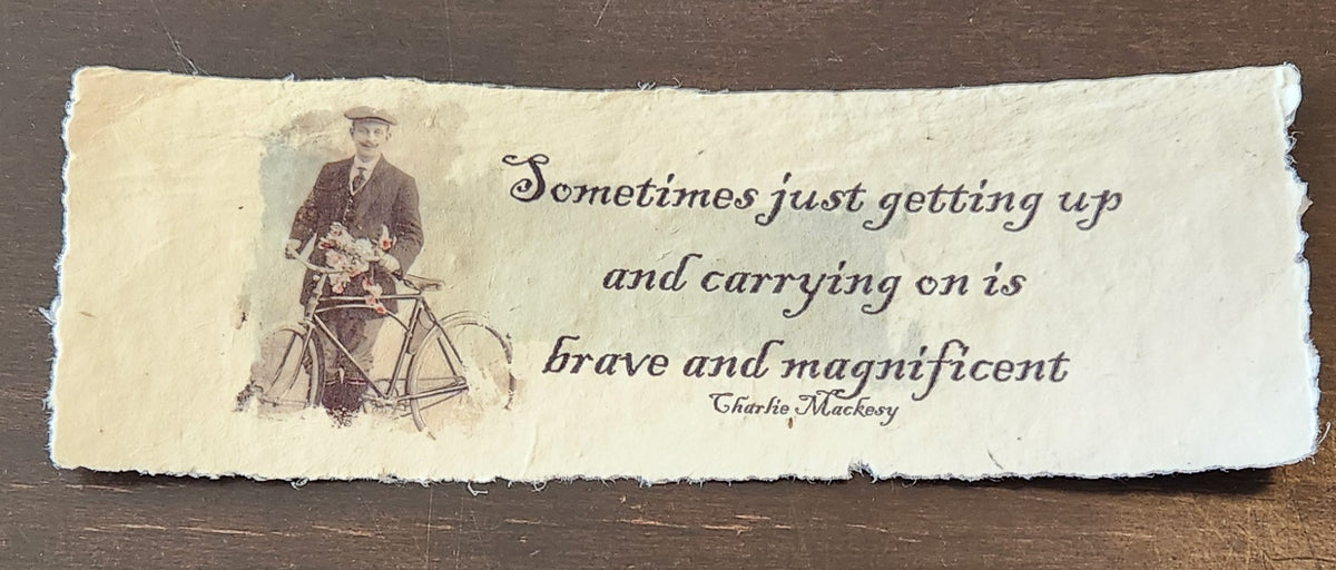 Inspirational Author Quote on Handmade Paper Print