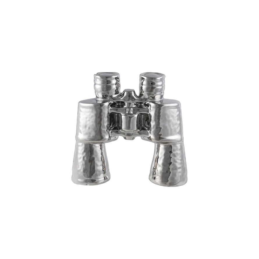 Chrome Stoneware Binoculars